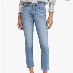 NWT Madewell jeans high rise slim-straight fit